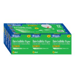 12 pieces 3/4" X 1296" Invisible Tape Refill (12/pack) - Tape & Tape Dispensers