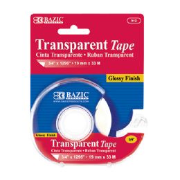 24 Wholesale 3/4" X 1296" Transparent Tape W/ Dispenser