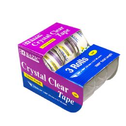24 Bulk 3/4" X 500" Crystal Clear Tape (3/pack)