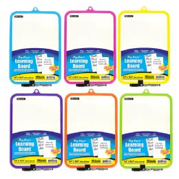 24 Wholesale 7.4" X 10.3" Double Sided Dry Erase Learning Board W/ Marker