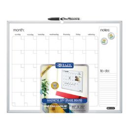 6 pieces 16" X 20" Aluminum Framed Magnetic Dry Erase Calendar - Office Accessories
