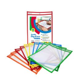 6 pieces Reusable Dry Erase Pockets (10/pack) - Office Accessories