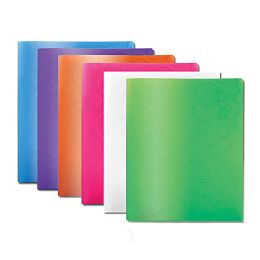 48 Wholesale Bubble Embossed 2-Pocket Poly Portfolio