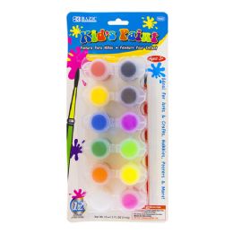 24 pieces 0.17 Fl Oz (5 Ml) 12 Color Kid's Paint W/ Brush - Paint, Brushes & Finger Paint