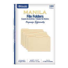 5 Wholesale 1/3 Cut Legal Size Manila File Folder (100/box)