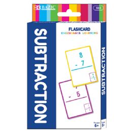 24 Wholesale Subtraction Flash Cards (36/pack)