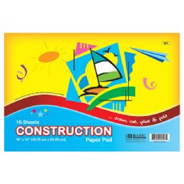 48 Wholesale 16 Ct. 18" X 12" Construction Paper Pad
