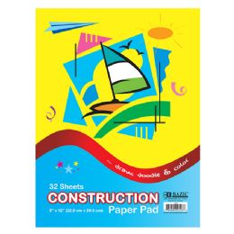 48 Wholesale 32 Ct. 9" X 12" Construction Paper Pad