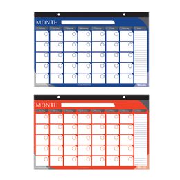 48 pieces 11" X 17" Undated 12-Month Desk Pad Calendar - Office Accessories