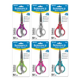 24 Wholesale 5-3/4" TwO-Tone Soft Grip Kid's Scissors