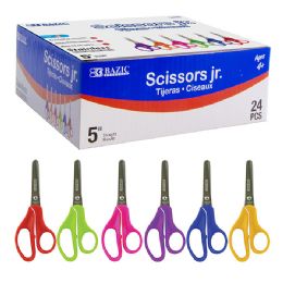 24 pieces 5" Blunt Tip School Scissors (bulk) - Scissors