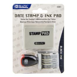 24 Wholesale Date Stamp And Ink Pad (black Ink)