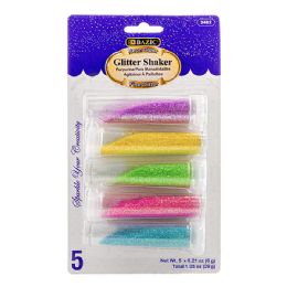 24 pieces 0.21 Oz (6g) 5 Neon Color Glitter Shaker - Craft Glue & Glitter