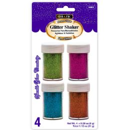 24 pieces 0.28 Oz (8g) 4 Neon Color Glitter Shaker - Craft Glue & Glitter