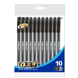 24 Wholesale GX-9 Triangle Black OiL-Gel Ink Pen (10/pack)