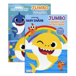 36 Wholesale Baby Shark Jumbo Coloring & Activity Book