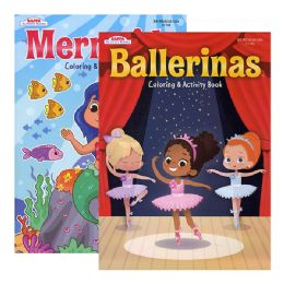 48 pieces Kappa Mermaids & Ballerinas Coloring & Activity Book - Coloring & Activity Books