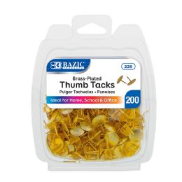 144 pieces Brass (gold) Thumb Tack (200/pack) - Clips and Fasteners