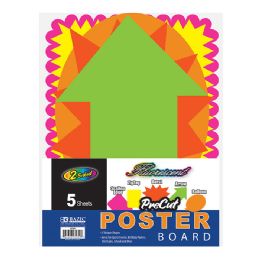48 of Fluorescent PrE-Cut Poster Board Shapes (5/pack)