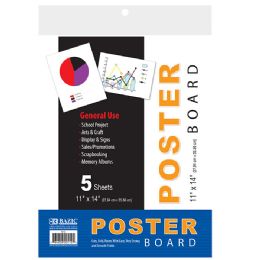 48 Wholesale 11" X 14" White Poster Board (5/pack)