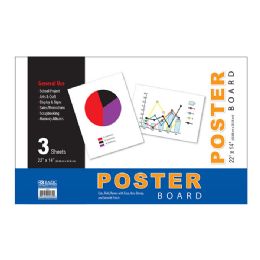 48 pieces 22" X 14" White Poster Board (5/pack) - Poster & Foam Boards