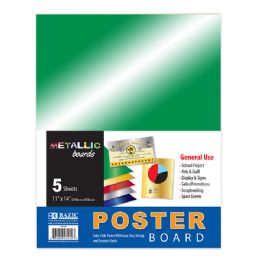 48 pieces 11" X 14" Metallic Poster Board (5/pack) - Poster & Foam Boards