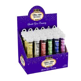 24 of 0.77 Oz (22g) Primary Color Glitter Tubes