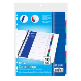 24 pieces Dividers W/ 10-Color Tabs - Clipboards and Binders