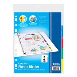 24 pieces Dividers W/ 5-Insertable Color Tabs - Clipboards and Binders