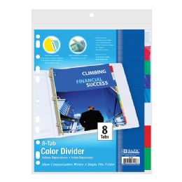 24 pieces Dividers W/ 8-Insertable Color Tabs - Clipboards and Binders