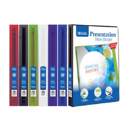 48 Pieces 1/2" Poly 3-Ring Presentation View Binder W/ Pocket - Clipboards and Binders
