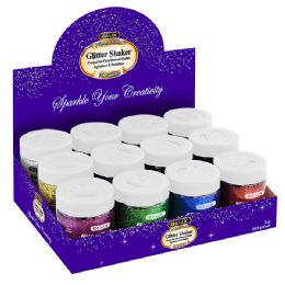 12 pieces 2 Oz (56.6g) Primary Color Glitter Shaker - Craft Glue & Glitter