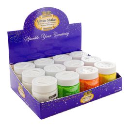 144 pieces 2 Oz (56.6g) Neon Color Glitter Shaker - Craft Glue & Glitter