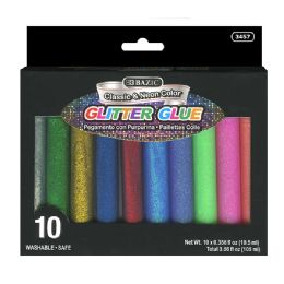 24 Wholesale 0.35 Fl Oz (10.5 Ml) 10 Glitter Glue Pen