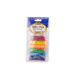 24 Wholesale 0.07 Oz (2g) 6 Neon Color Glitter Pack