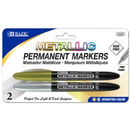 24 pieces Silver & Gold Metallic Markers (2/pack) - Markers