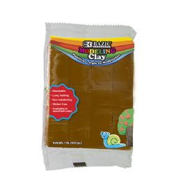 24 Wholesale 1 Lb Brown Modeling Clay
