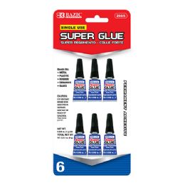 24 pieces 0.036 Oz (1g) Single Use Super Glue (6/pack) - Glue