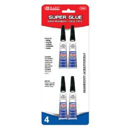 24 Wholesale 0.10 Oz (3g) Super Glue (4/pack)