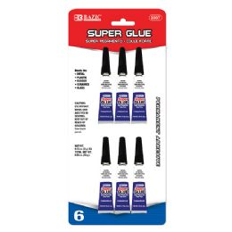 24 Wholesale 0.10 Oz (3g) Super Glue (6/pack)