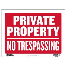 24 Wholesale 12" X 16" Private Property No Trespassing Sign
