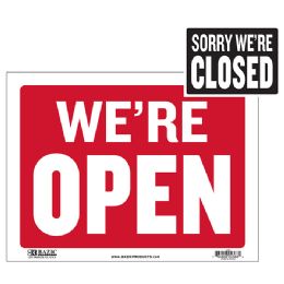 24 Bulk 12" X 16" Open Sign W/ Closed Sign On Back