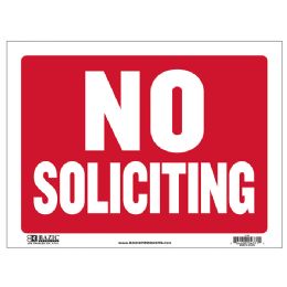 24 pieces 12" X 16" No Soliciting Sign - Sign