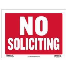 24 Bulk 12" X 16" No Soliciting Sign