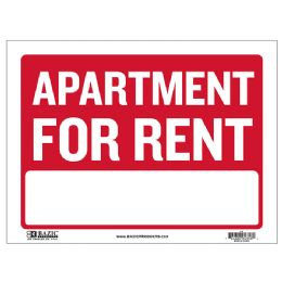 24 Bulk 12" X 16" Apartment For Rent Sign