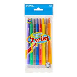 24 Wholesale 8 Color Propelling Crayons