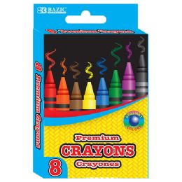 24 Bulk 8 Color Premium Crayons