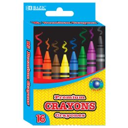 24 Wholesale 16 Color Premium Crayons