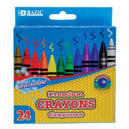 24 pieces 24 Color Washable Premium Crayons - Crayon