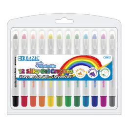 12 pieces 12 Color Silky Gel Crayons - Crayon